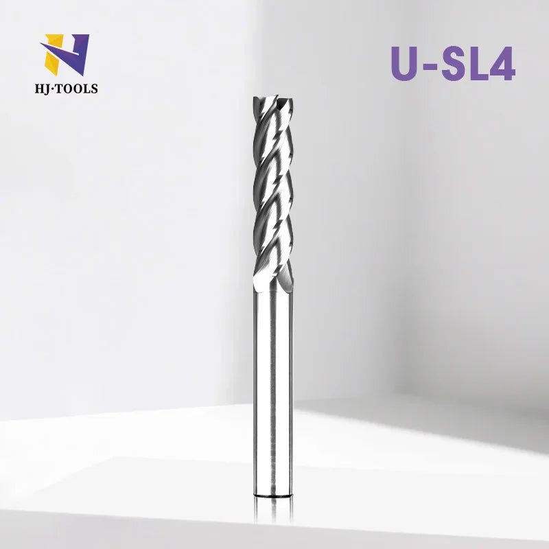 4-Flute Long Tungsten Carbide Endmill AlCrSiN Coated 35-Degree Helix Sharp Edge Custom ODM & OEM Support Turning Center