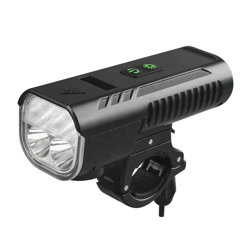at 1000lm T6 USB Rechargeable Bicycle LED Headlight Wire-Controlled 130dB Horn Front Light with PC Material Battery Power Sup