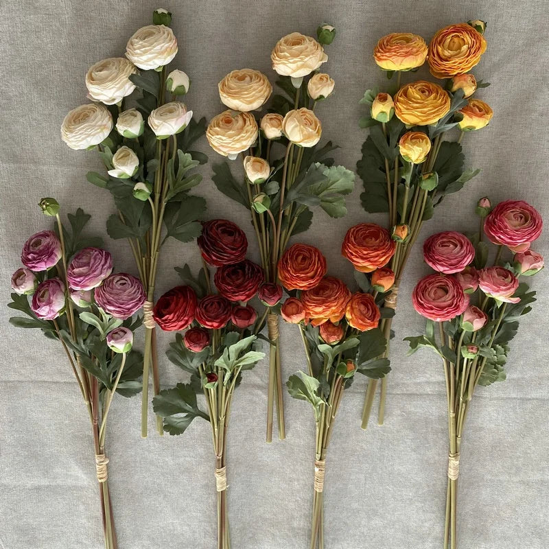 European Style 9-Head Artificial Silk Peonies Bushes Peony Bouquet for Home Pot Decoration for Christmas Graduation Easter