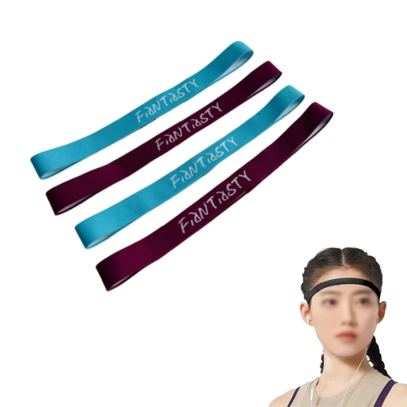 Finny Durable Sports Headbands Elastic Hair Band for Women Men Absorption Sweat Spandex/Nylon Running Yoga Sport