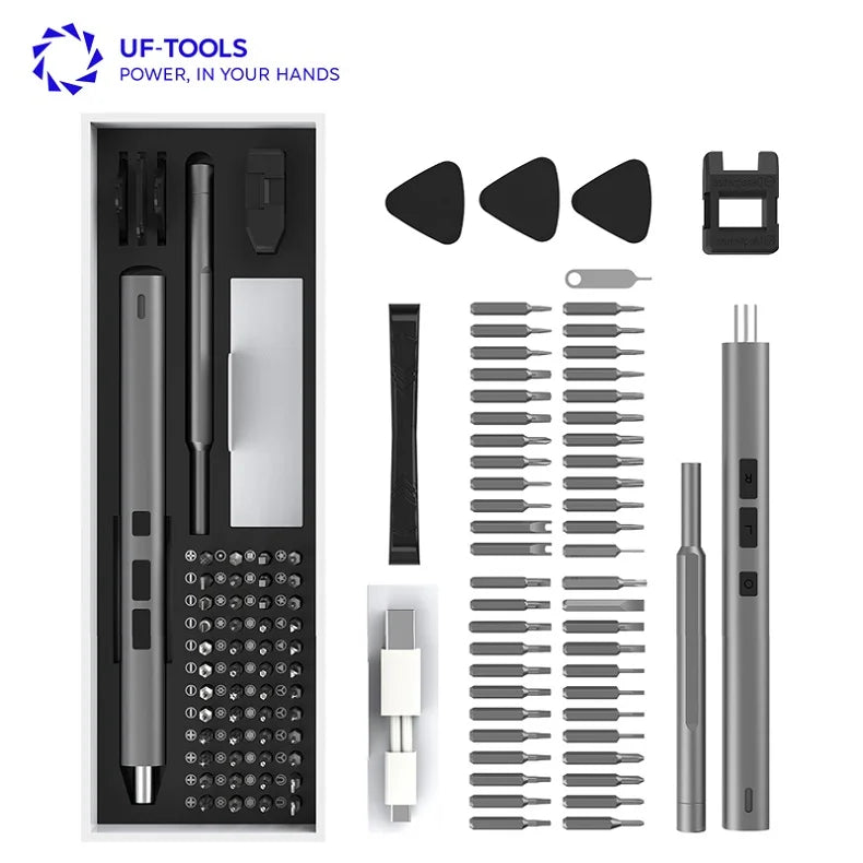 UF-TOOLS 57 in 1 Wireless Magnetic Electrician Mini Pen Precise Power Battery Electric Screwdriver with Logo Printing