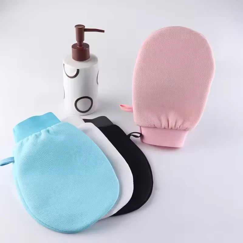 Custom logo and Package Exfoliating Gloves Remove Dead Skin Shower Bath Exfoliating Mitt