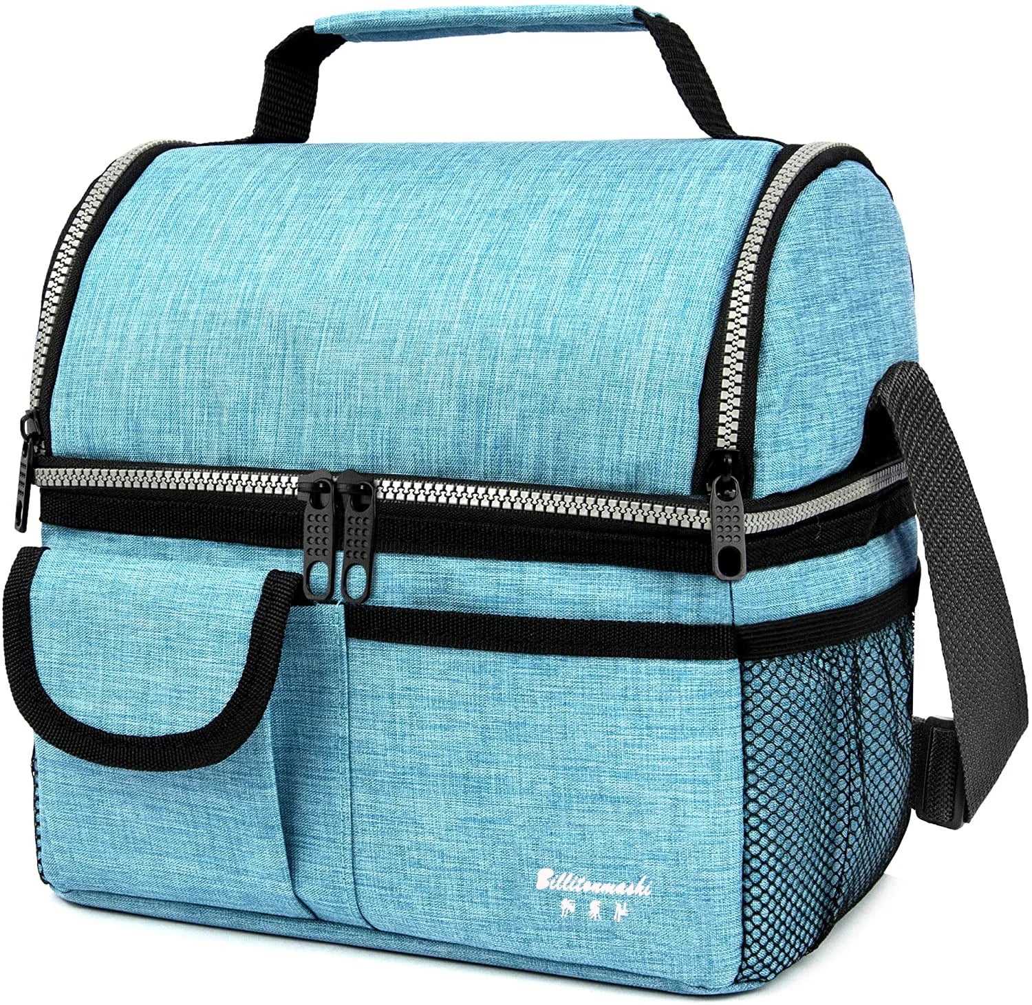Large Reusable 300D Insulated Lunch Cooler Bag Portable Thermal Picnic Bag with Cartoon Pattern for Outdoors