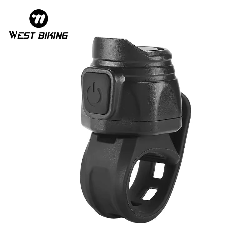 WEST Biking Lightweight Portable Bike Bell 80DB Loud USB Charging Cycling Speaker with Six Modes for MTB Outdoor Bicycle Ridi