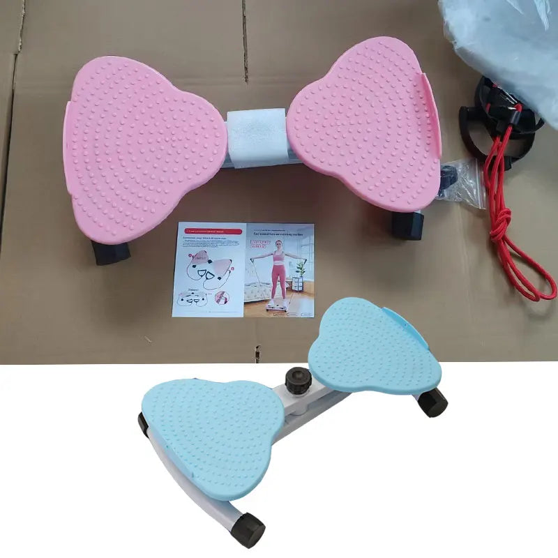 Mini Flexible Fitness Pull Rope Support Waist Twist Plate Disc Exercises Double Steel Pipe Metal Waist Twisting Disc Machine
