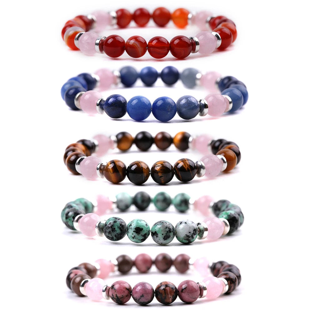 Wholesale New Trendy tiger Eye Quartz Crystal Bracelets Healing Natural Stone Beads Jewelry for Men Women