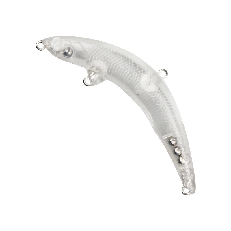 Custom Bent Fishing Lures 3.3g 6g Lipless Crankbait Blanks Durable Hard Bait Unpainted Minnow Lure Bead Freshwater Fish Salmo