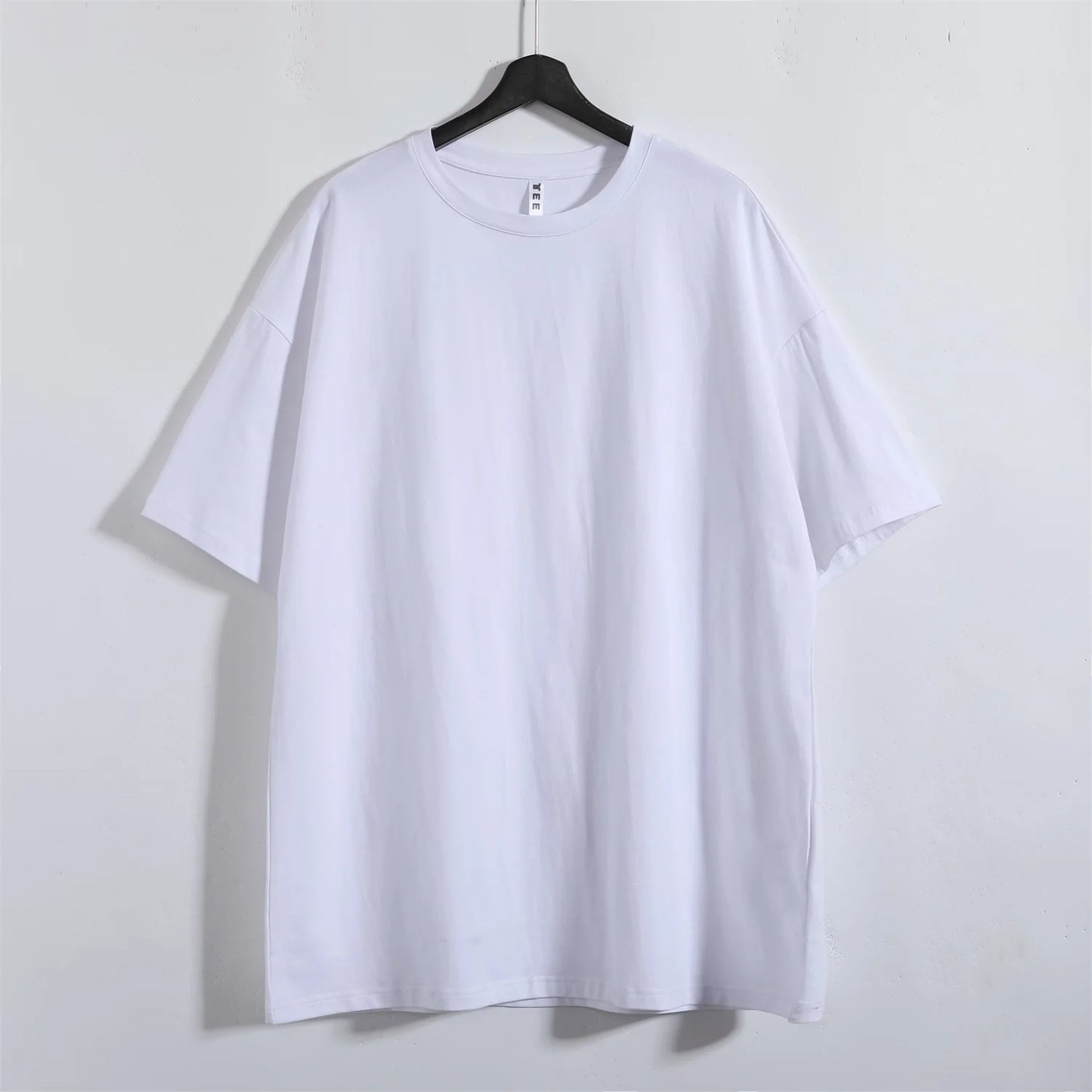 200GSM Cotton Extend Tshirt for Women  Heavyweight Oversized Fashion Drop Shoulder Men t Shirt Printed logo