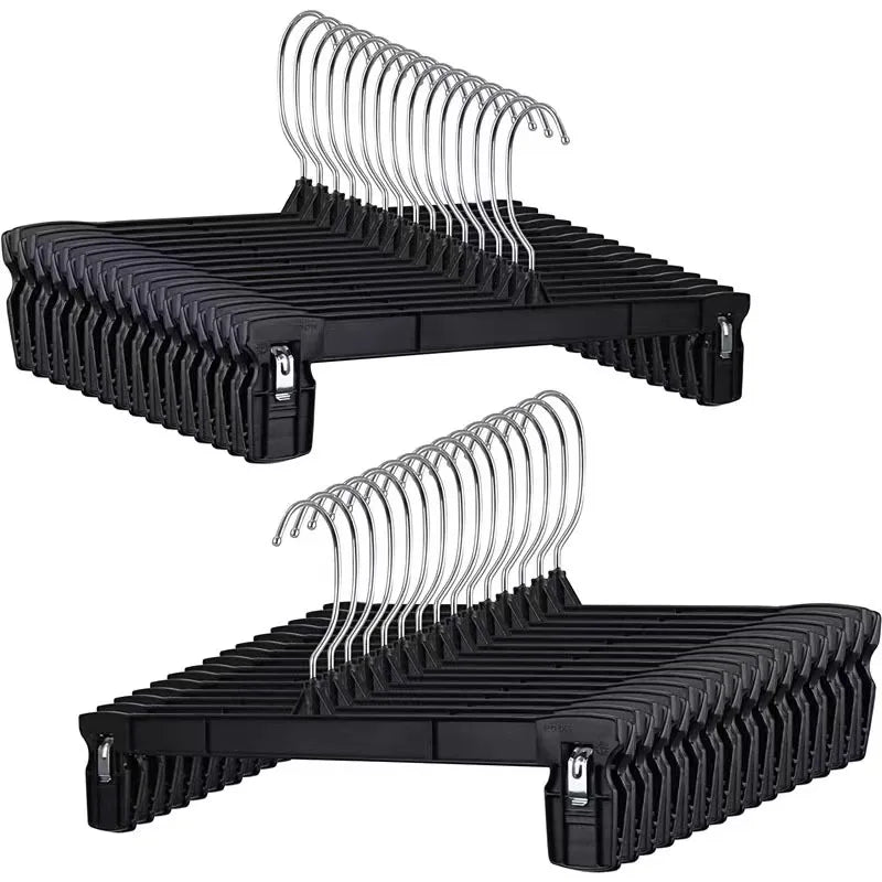 Factory Price Foldable Plastic Clothing Store Clips Black Lingerie Hangers for Skirt Pants Jeans Underwear Panties Shoes Bag