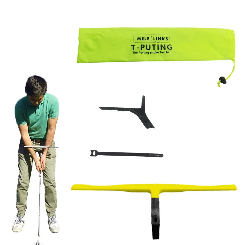 Golf Putting Trainer Portable T-Putting Exerciser Putting Gesture Assist Batting Gesture Alignment Training Aid Golf Accessor