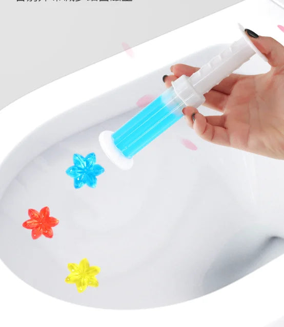 Custom Logo Toilet Aromatic Air Freshener  Toilet Bowl Detergent Flower Cleaner Gel