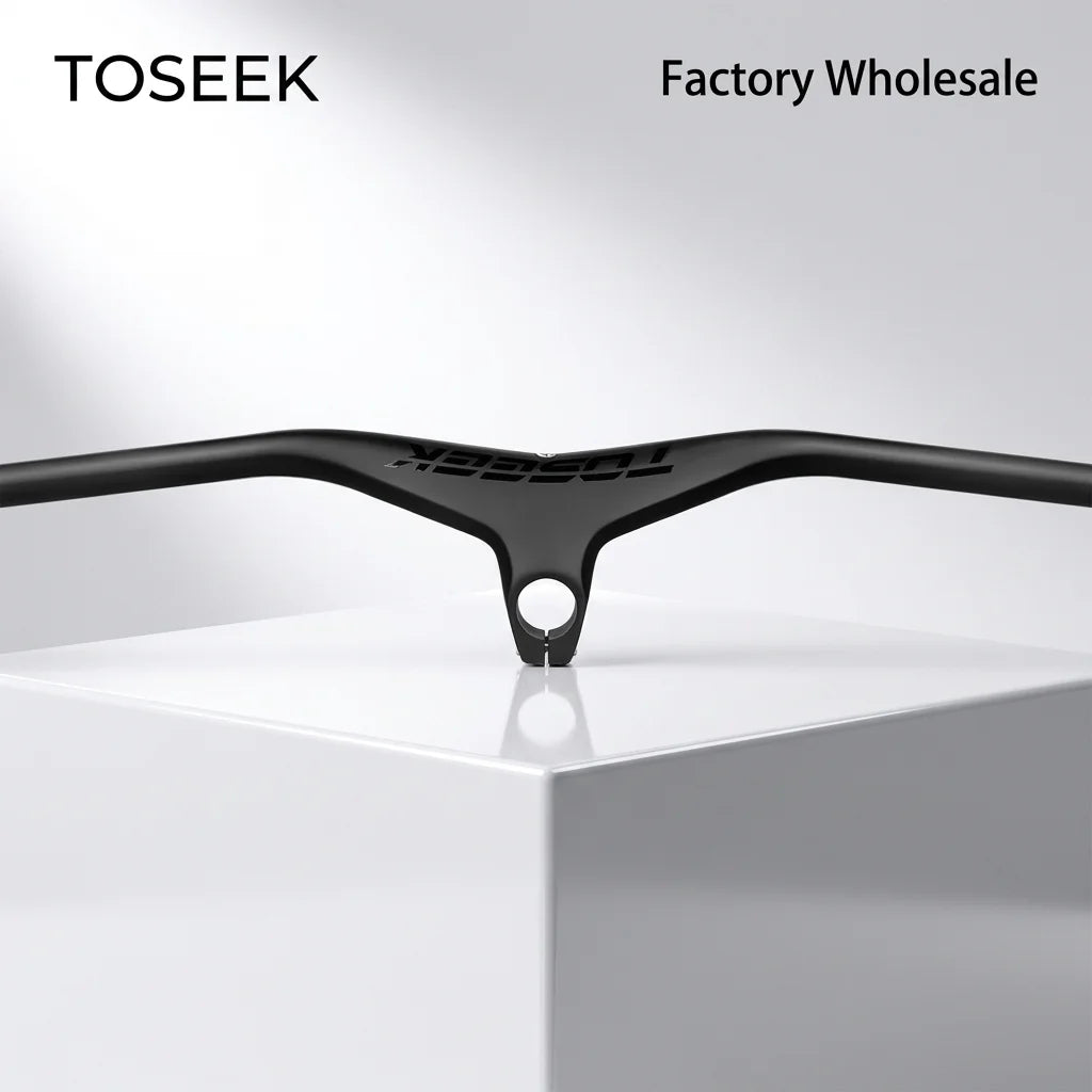 TOSEEK Factory Wholesale Carbon Integrated MTB Handlebar 28.6MM Stem Clamp Diameter for Mountain Bikes Durable Bicycle Parts 