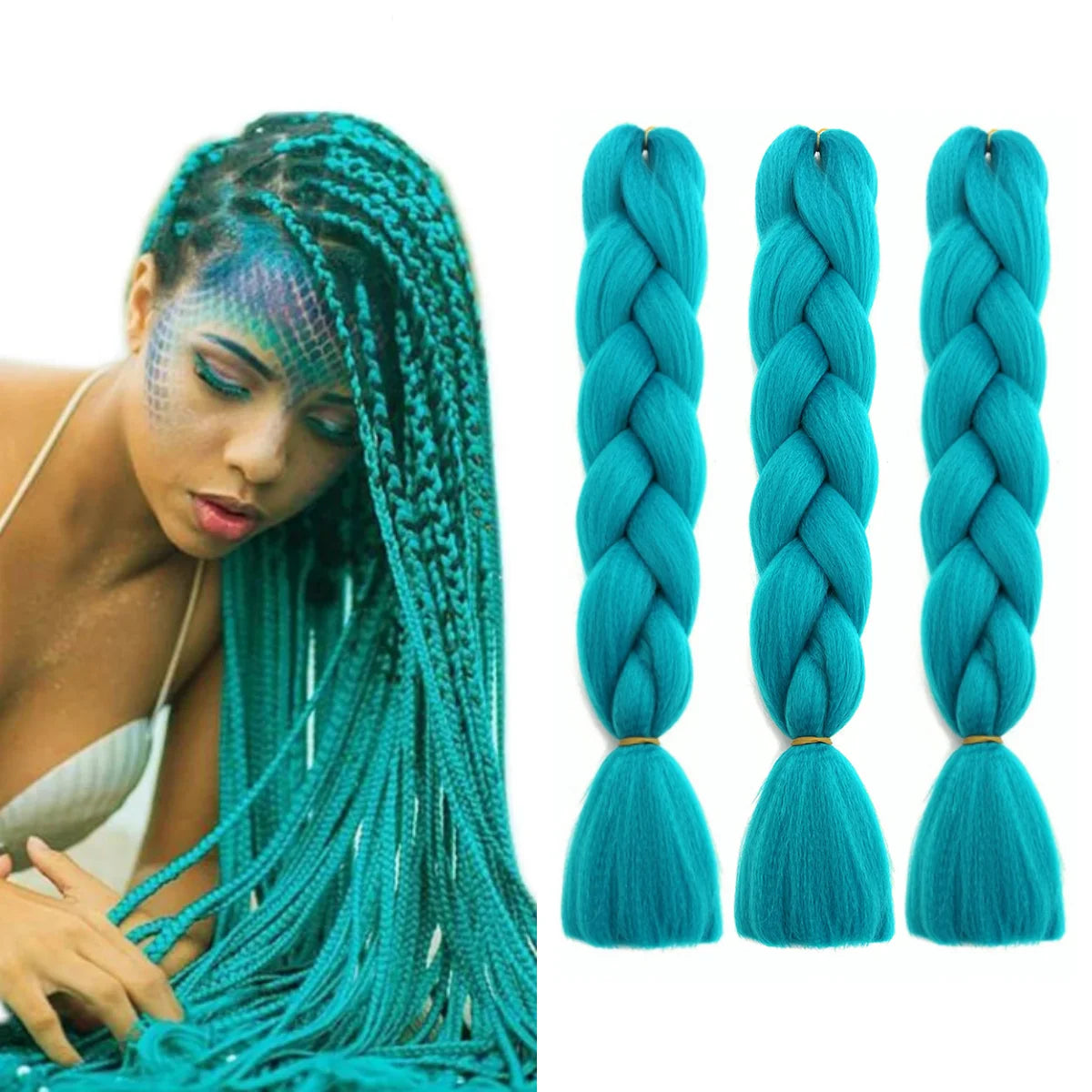 Hot Selling Factory Price 24inch 100g Colorful Jumbo Attachments Extension Synthetic Braiding Hair