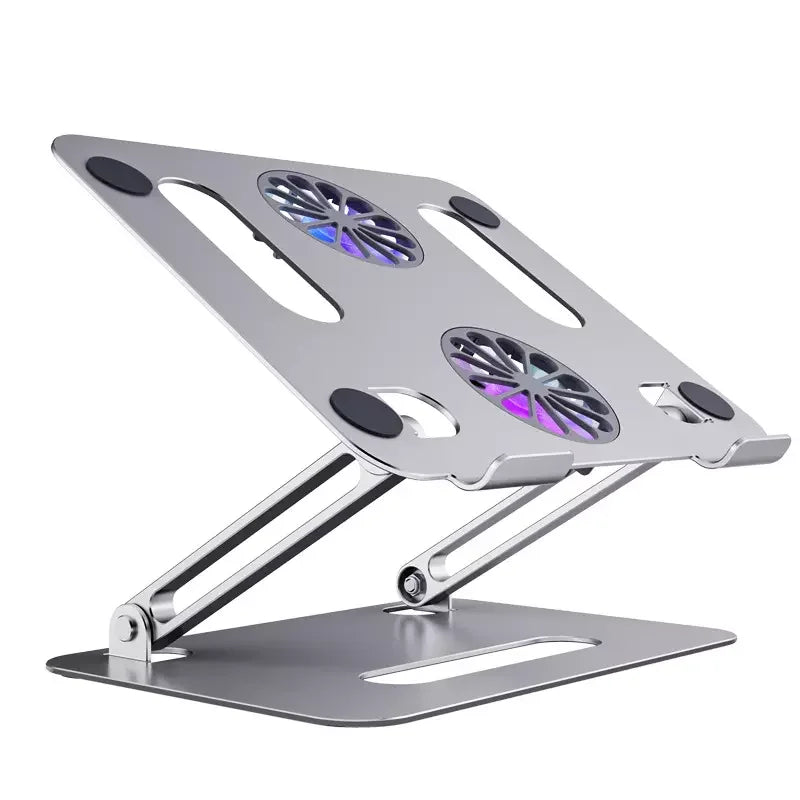 Portable Foldable Aluminum With Cooling Fan Ergonomic Laptop Stand Manufacturer