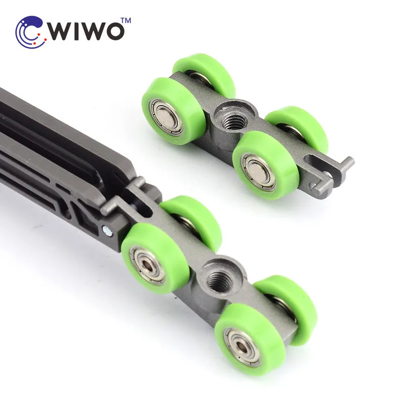 Modern Bathroom Sliding Cabinet Sliding Door Roller Fittings with Satin Nickel Finish for Sliding Closet Door Roller