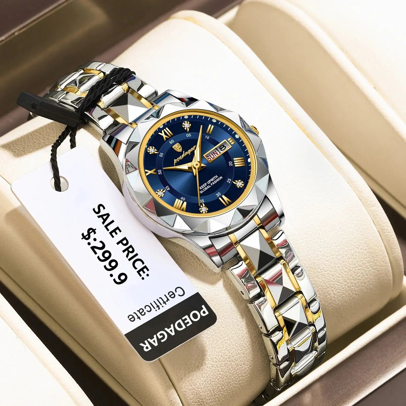 2026 New POEDAGAR 306 Luxury Ladies Watch Luminous Waterproof Week Woman Wristwatch Stainless Steel Women Quartz Watches Relo