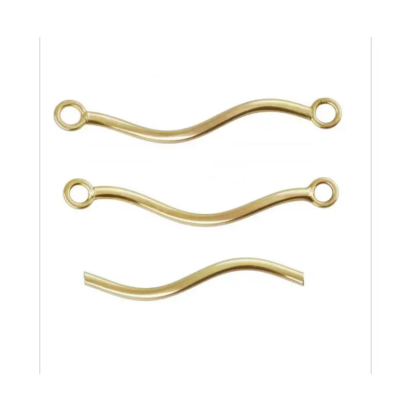 GP Spiral Tube S925 Silver 14K Gold Filled Permanent Jewelry Twist Connector bar Charm Tubing Connectors Wholesale