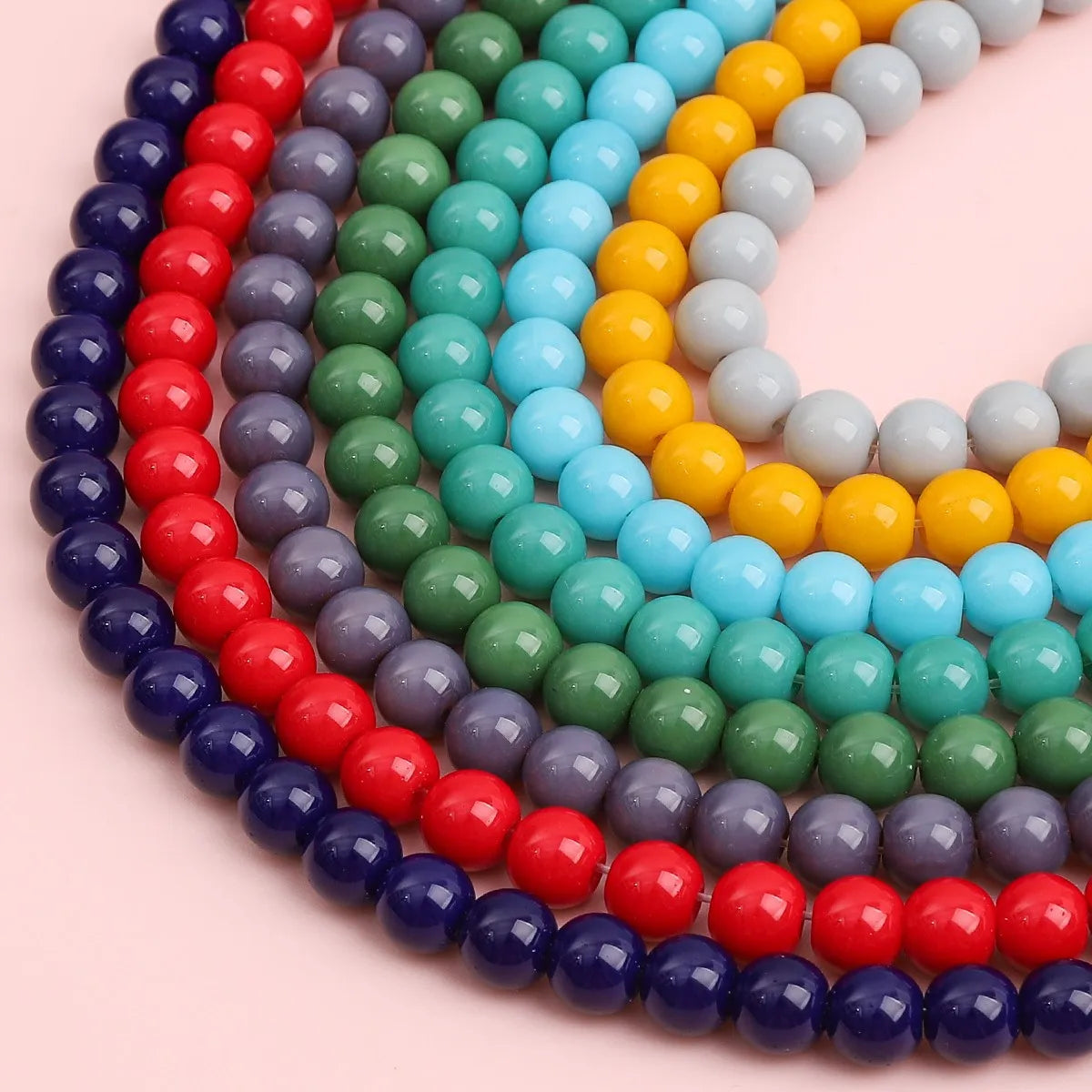 Factory Inventory Sales Gift DIY Jewelry Accessories Charms Making 4mm 6mm 8mm 10mm Assorted Painted Glass Beads