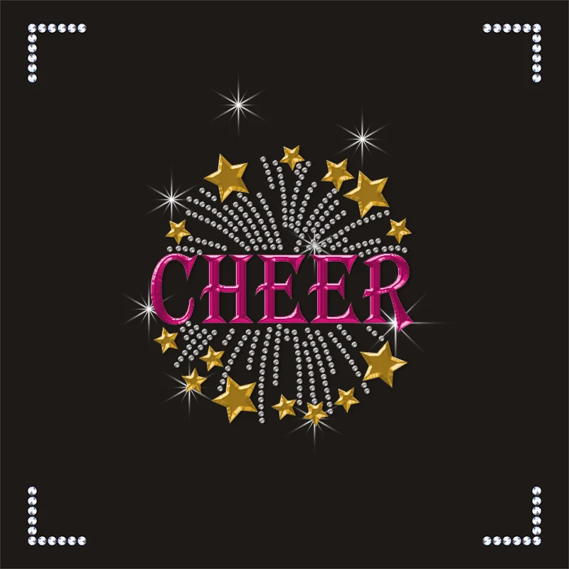 Cross Rhinestone Heat Transfer Iron on Hotfix Crystal Bling Applique Letters DIY Religious Cheer Mom Outfit