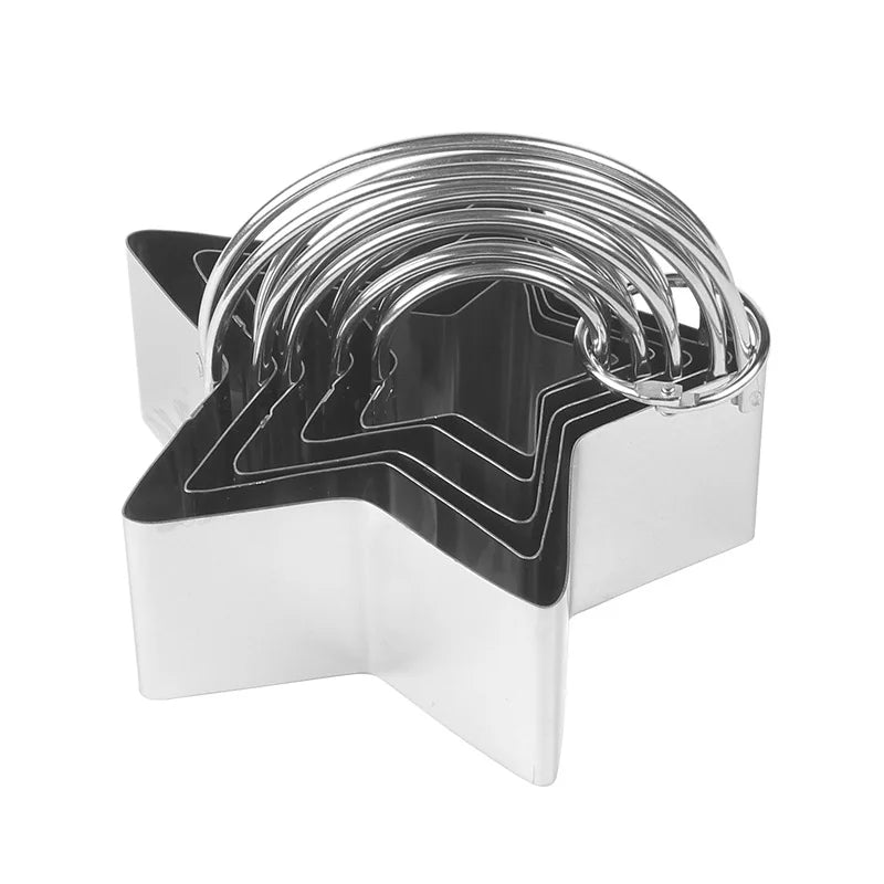 2025 POPULAR Stainless Steel Biscuit Cutter Set Metal Baking Tools with Different Shapes Baking Cookie Cutter Set with Handle