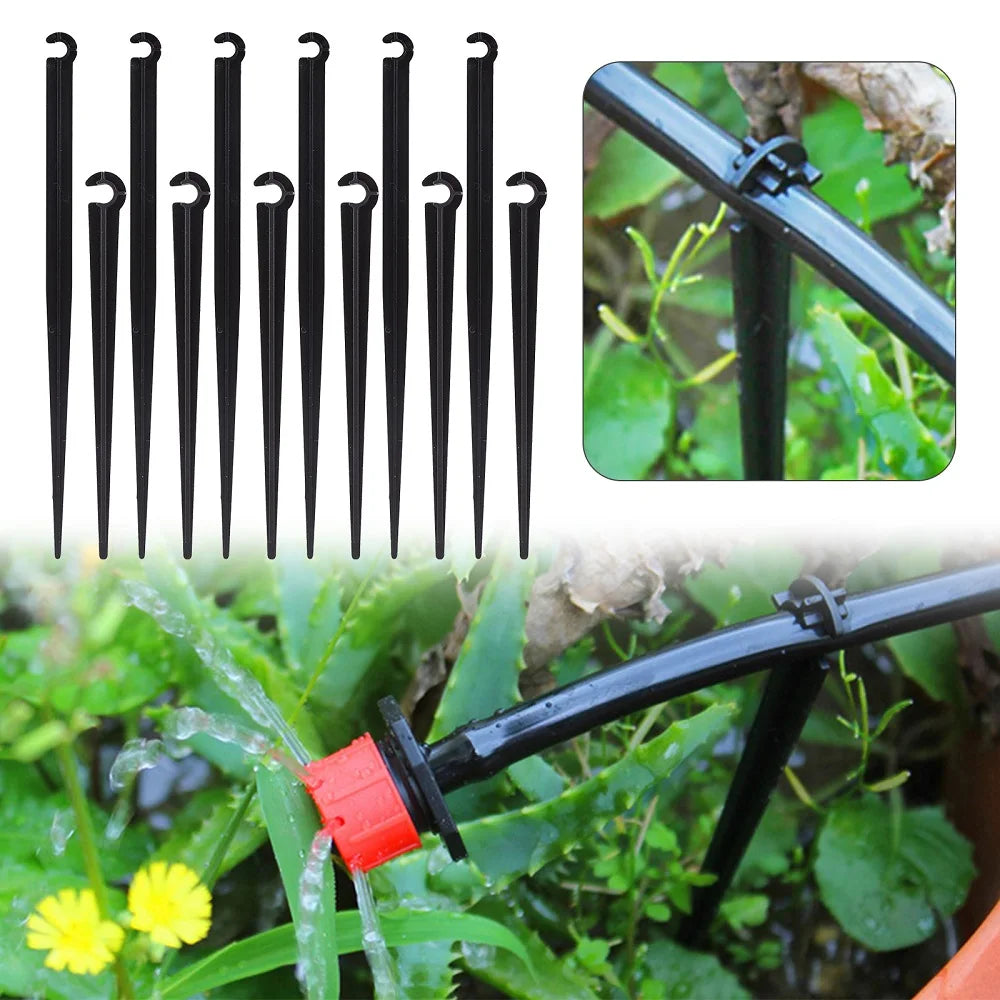 11cm/20cm Inserting Ground Hose Holder Support Stake Drip Irrigation Fitting for Micro Tube Pipe