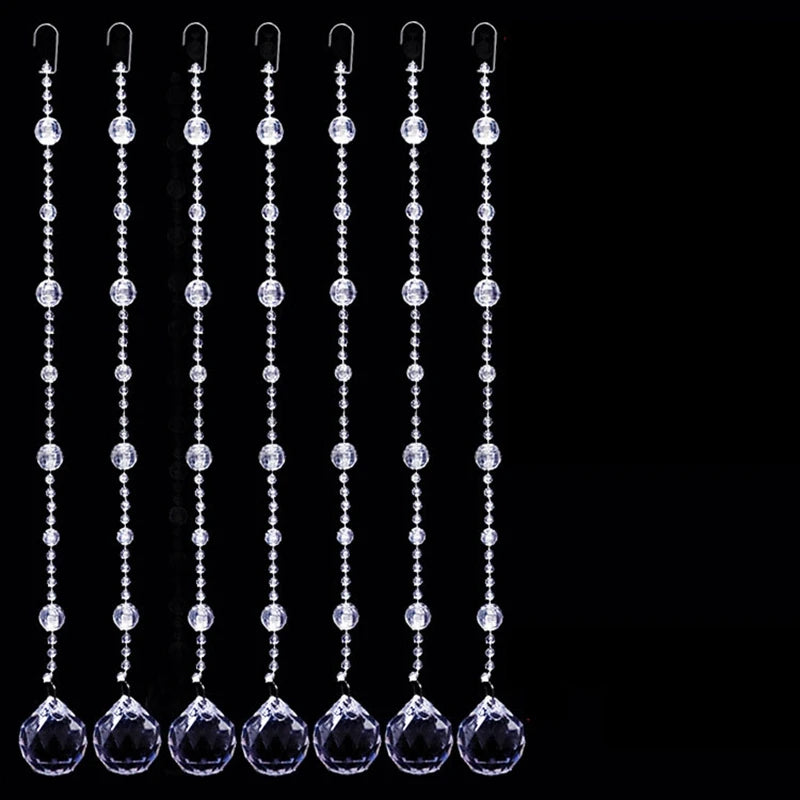 Acrylic Crystal Curtain Glass Crystal Garland Curtain for Home Decoration Crystal Beads Chain Acrylic for Wedding Hangings