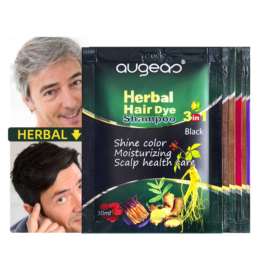 China Factory Manufacturer Hair Dye Color Product Color Hair Shampoo Fast Herbal Black Hair Dye Color Shampoo