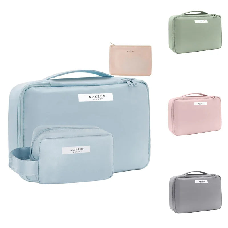 Custom 3 Pcs Cosmetic Bag Large Capacity Waterproof Cosmetics Storage Makeup Bag for Women