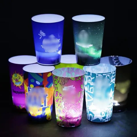 Led Flash Light up Drinking Glasses Fun Glowing Led Blinking Led Cup