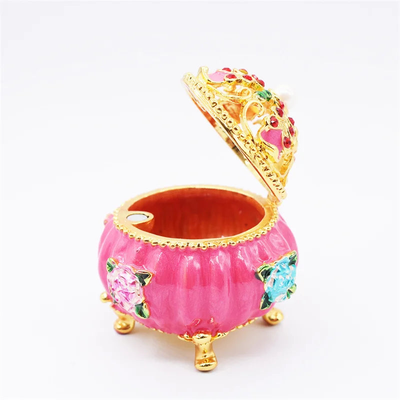 Enamel Color Diamond Set European Court Necklace Jewelry Boxes Jewelry Package Box Velvet Jewelry Box