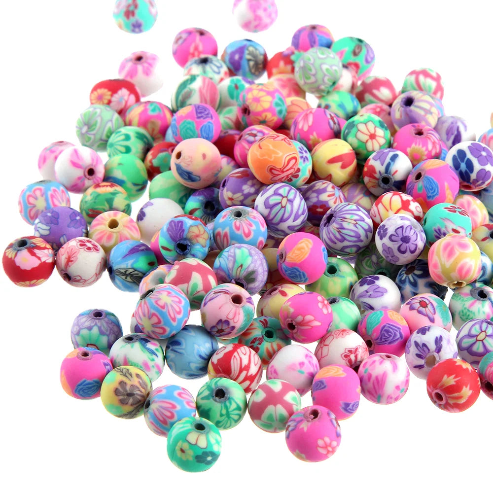 6mm 8mm 10mm 12mm Mixed Color Soft Ceramic Bead Accessories Jewelry Diy Loose Wholesale Polymer Beads