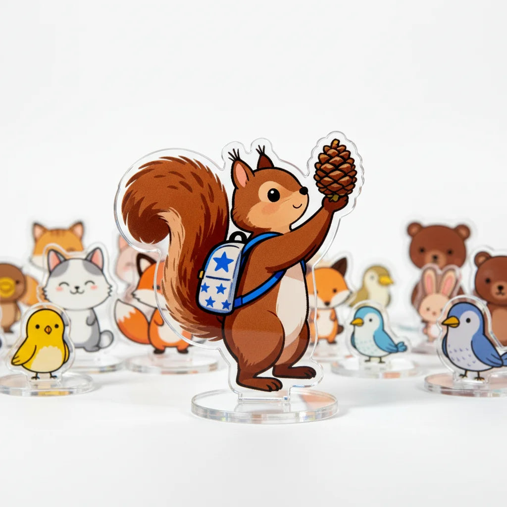Promotional Custom Printed Clear Acrylic Stand Double Sided Cute Cartoon Anime Figure Cat Acrylic Standee