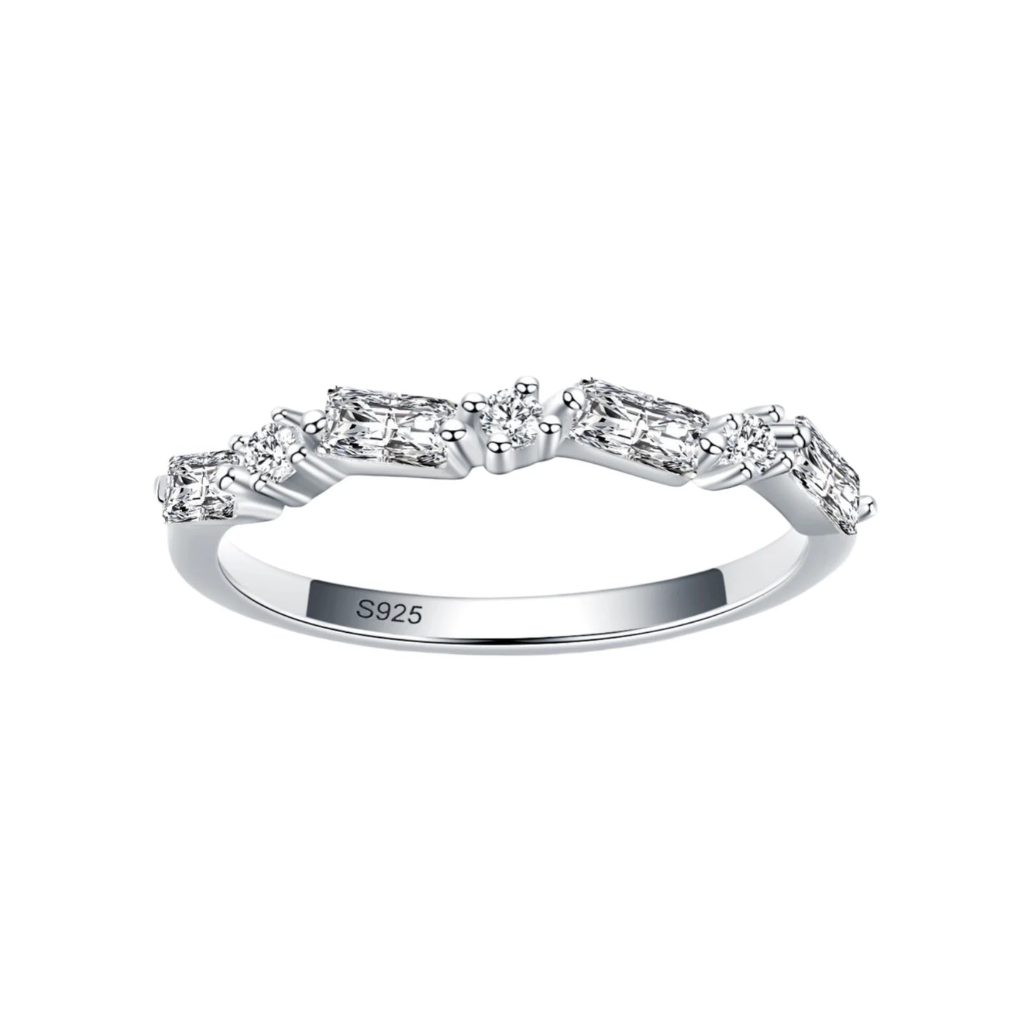 Ada Jewelry Elegant Style Anillos De Plata 925 Woman Cubic Zirconia Rings for Daily Use