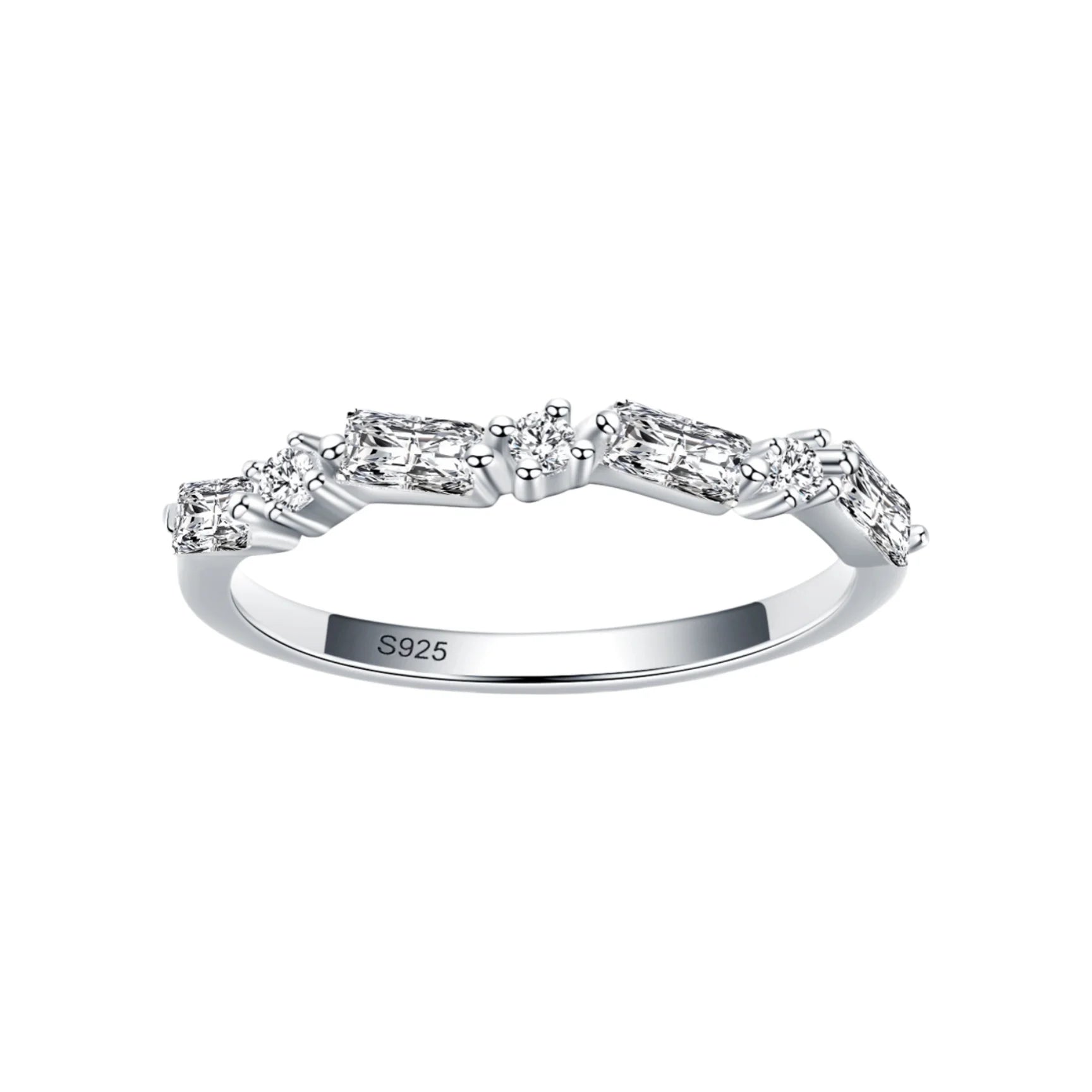 Ada Jewelry Elegant Style Anillos De Plata 925 Woman Cubic Zirconia Rings for Daily Use