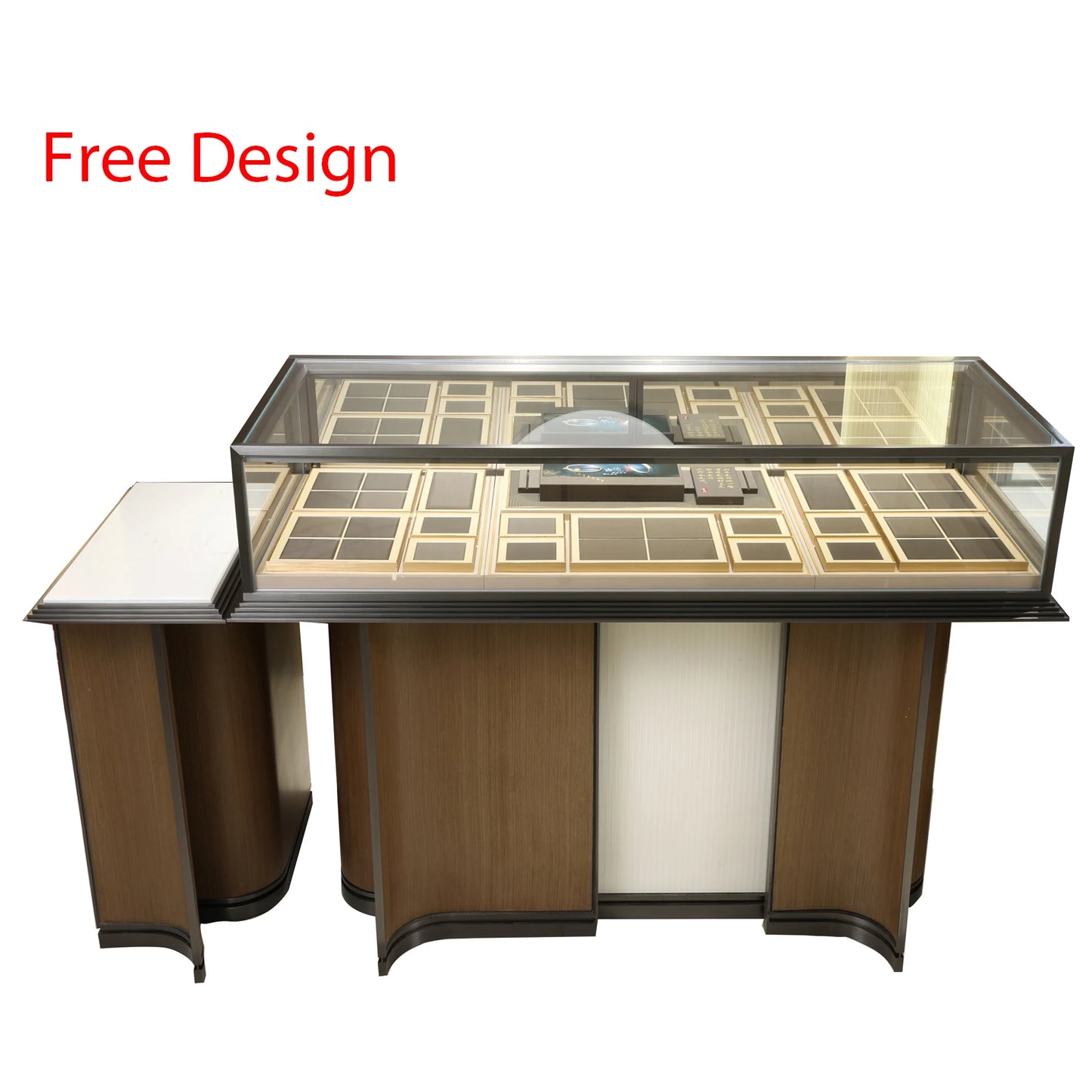 Wholesale Shang Liang GT-3 Model New Fully Assembled Versatile Showroom Display Case Square Cabinet Streamline Jewelry Showca