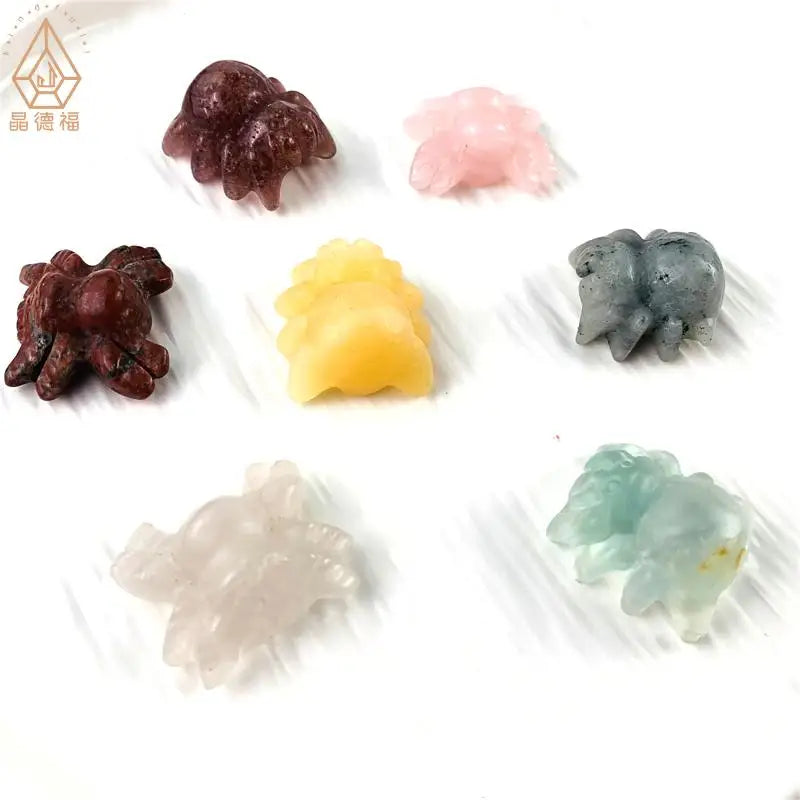 Hot Sell Crystal Healing Stones Gemstone Small Spider Natural Animal Craft for Gift