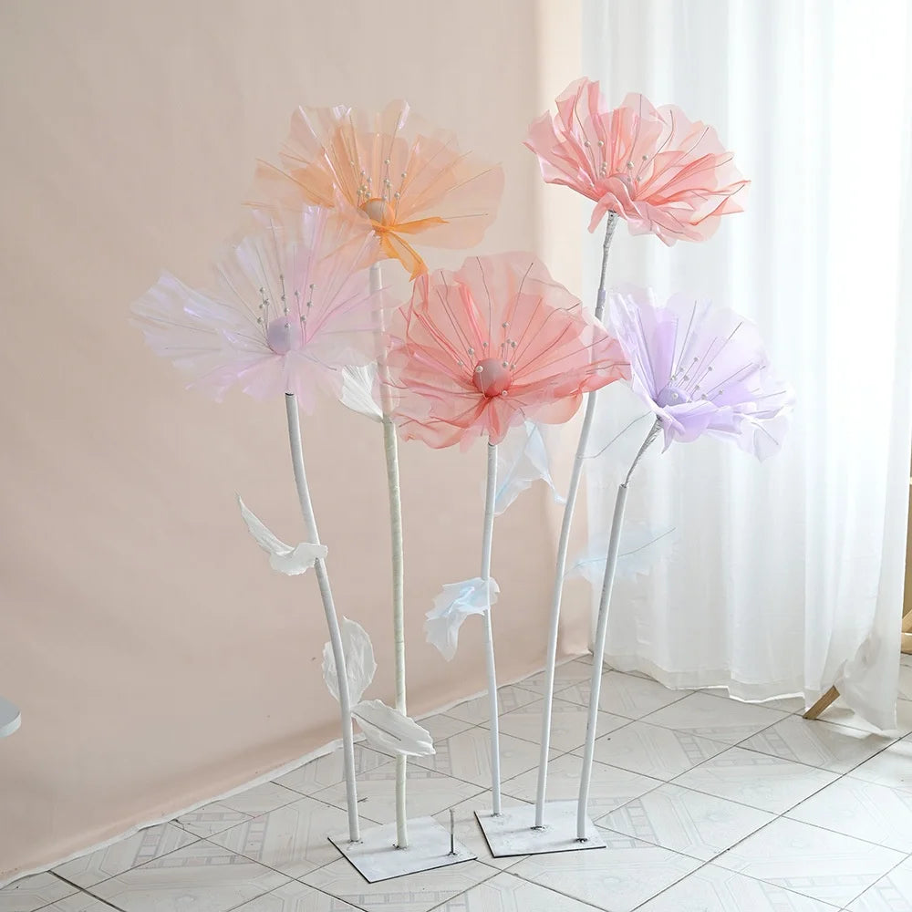 JCF264  Wedding Home Decor Corn Poppies Simulation Silk Artificial Flower High Quality Artificial Mini Real Touch