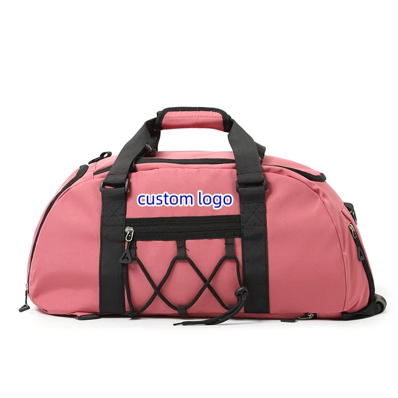 Custom Logo Waterproof Oxford Luggage Travel Duffle Bag Large Capacity Gym Sports for Women Multifunctional Backpack Mkw