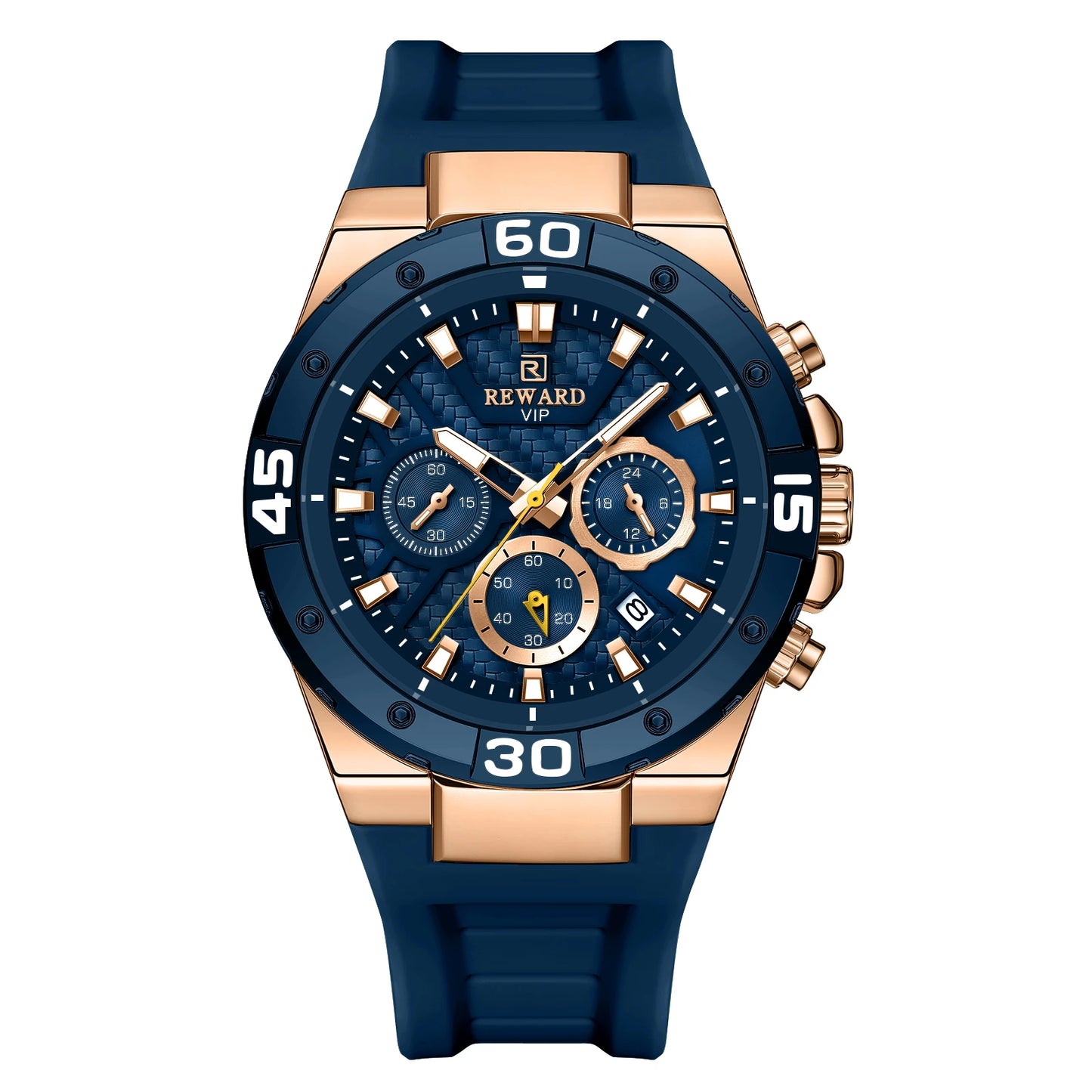 Hot Sale REWARD 83965  Business Mens Quart Watches Luxury Waterproof Sport Watch Men Stainless Steel Wristwatch Relojes