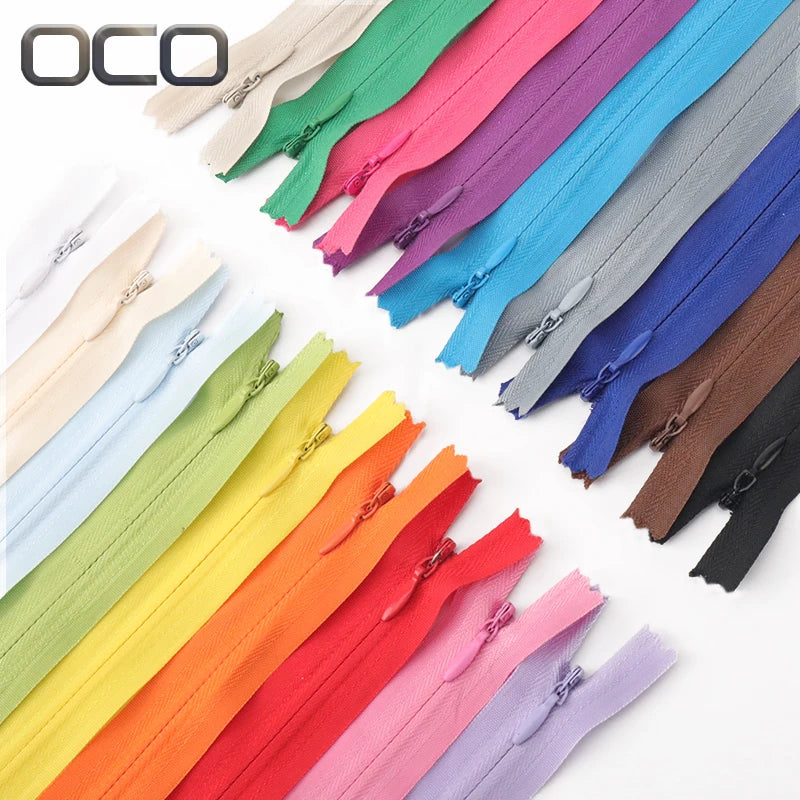 Custom Colors 3# Hidden Zip Reversible Cremallera Sorok Concealed Nylon Invisible Zipper for Dress Swimsuit Pillow