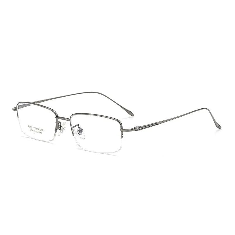 Luxury Business Pure Titanium Half Frame Glasses ultra Light Men Optical Eyeglasses