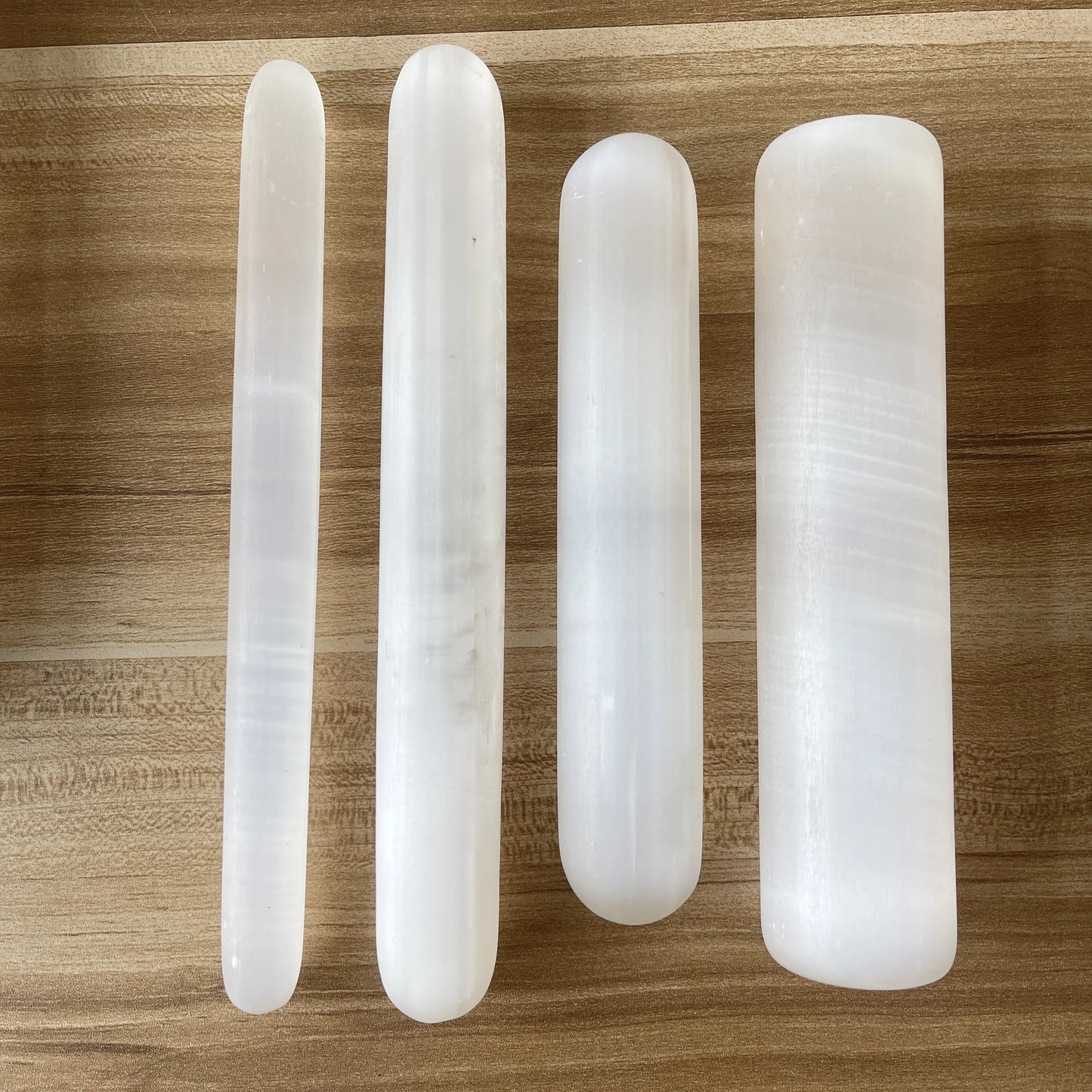 Wholesale Crystal Carving Selenite Polished Round Stick Selenite Sticks