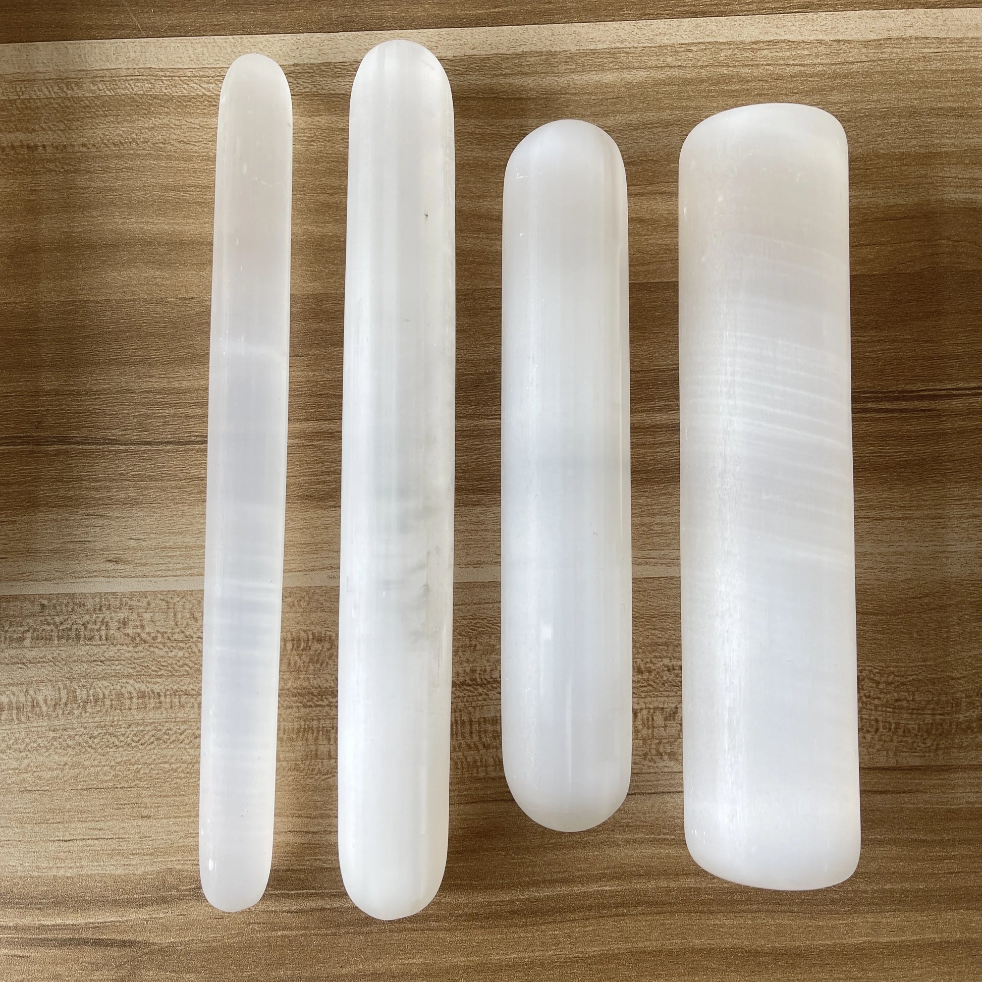 Wholesale Crystal Carving Selenite Polished Round Stick Selenite Sticks
