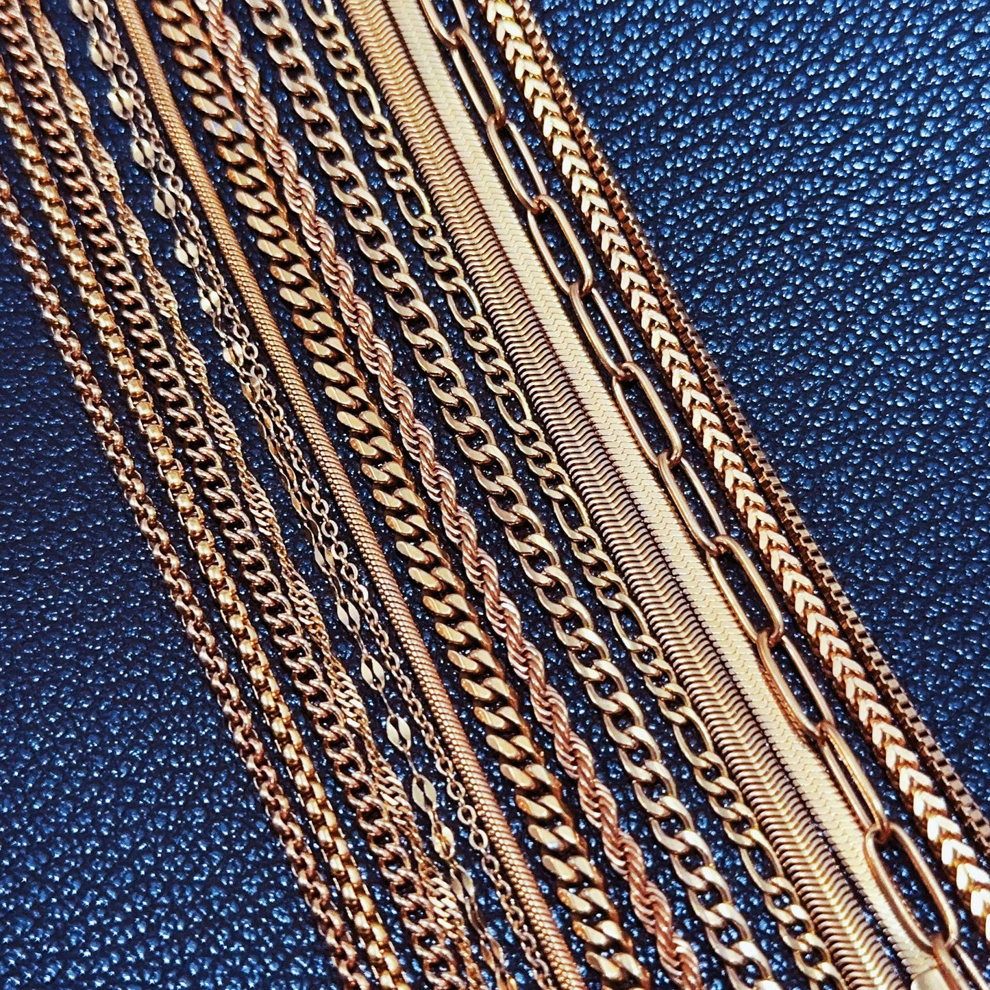 Waterproof Custom Hip Hop Miami Cuban Curb Link Mens Chain PVD 18k Gold Rope Figaro Link Chain Necklace Paperclip Link Neckla