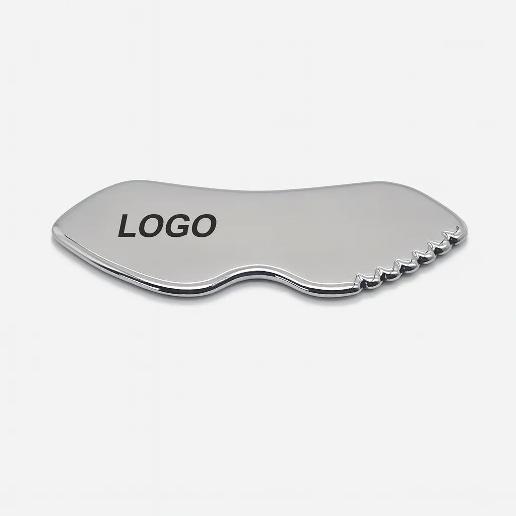 Custom Logo 304 Stainless Steel Guasha Body Massage 10.5*4cm Metal Gua Sha  Facial Tool Scraping Massage Tool