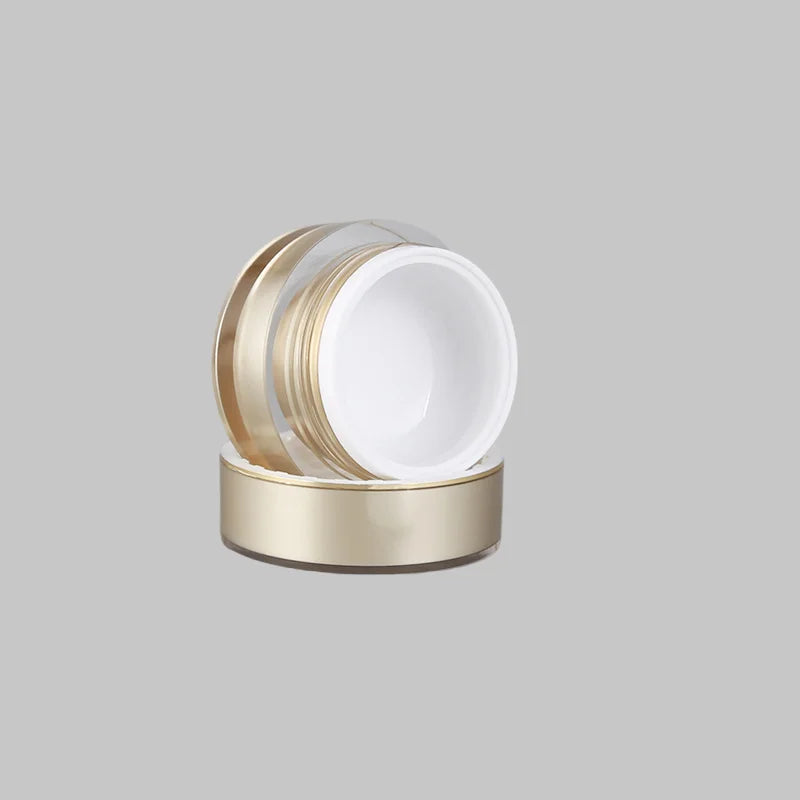 2024 Wholesale Best Selling High Quality  Luxury Gold Face Cream Double Wall  Acrylic Cream Jar 15g 30g 50g