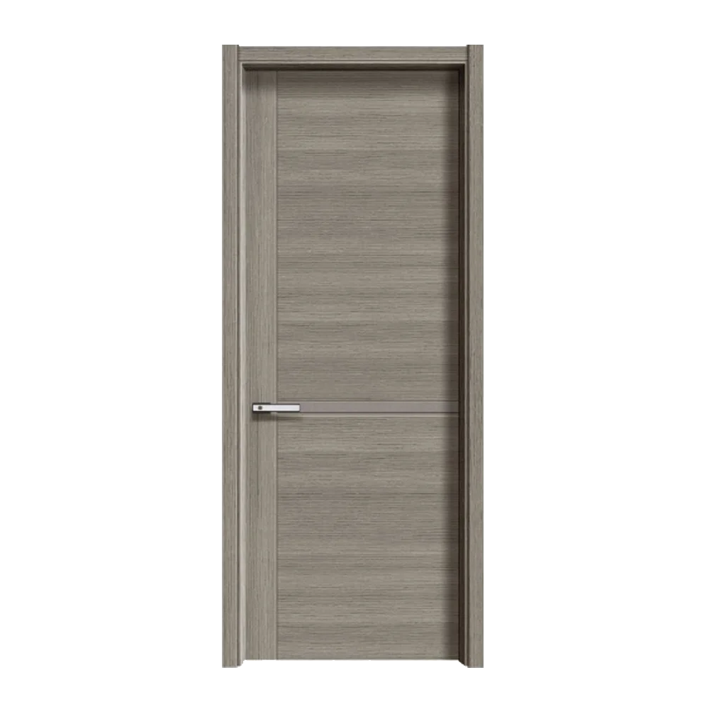 HDF Molded Door Skin Turkey Polish for Walnut Design Waterproof Bedroom Single Wooden Doors for Home with Smart Lock