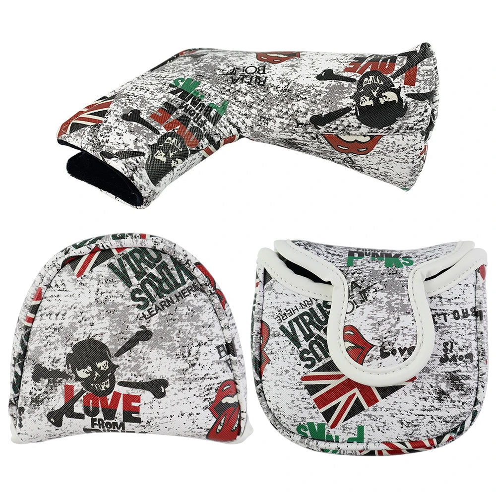 Magnetic Closure Golf Putter Cover for Blade Mallet Putter Club Soft PU Anti-scratch Golf Headcovers