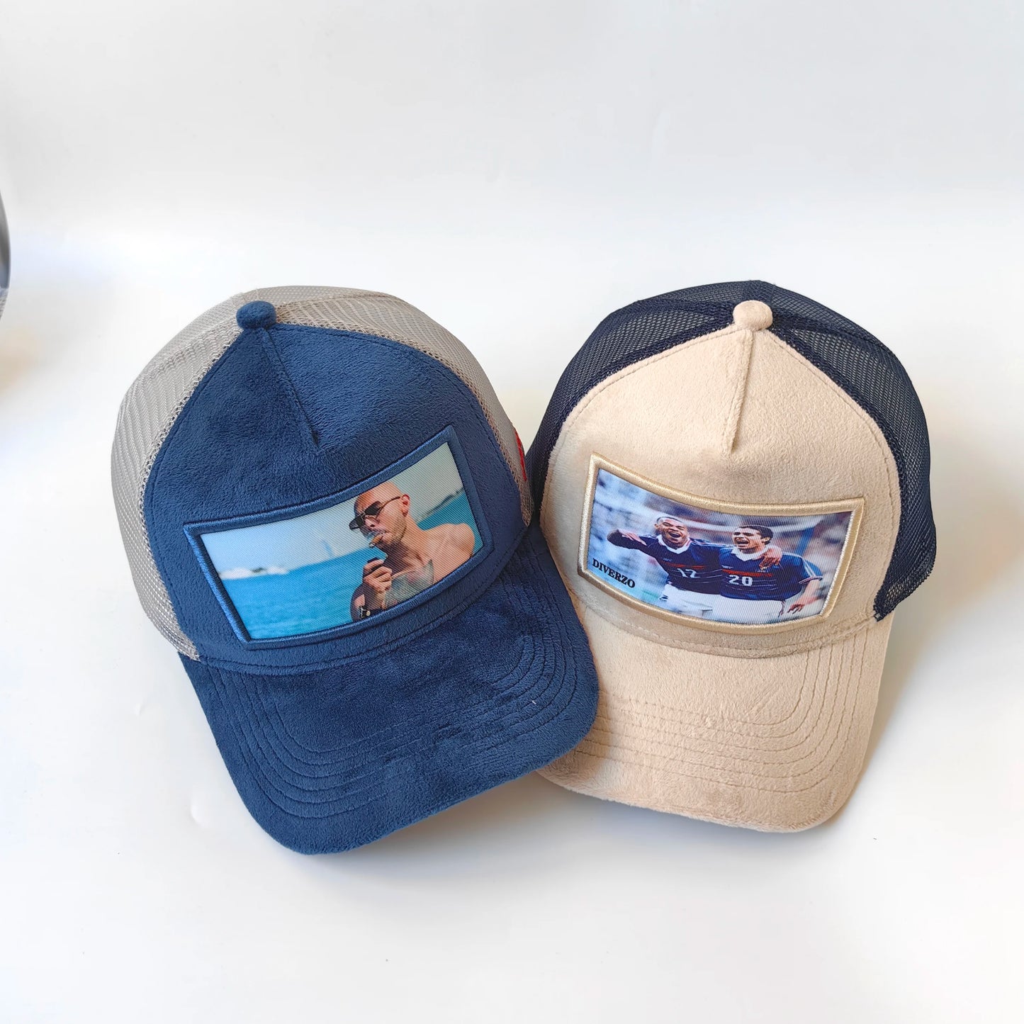 Wholesale Custom Velvet Trucker Cap 5-Panel Puff Printing 3D Embroidery Outdoor Breathable Waterproof Unisex