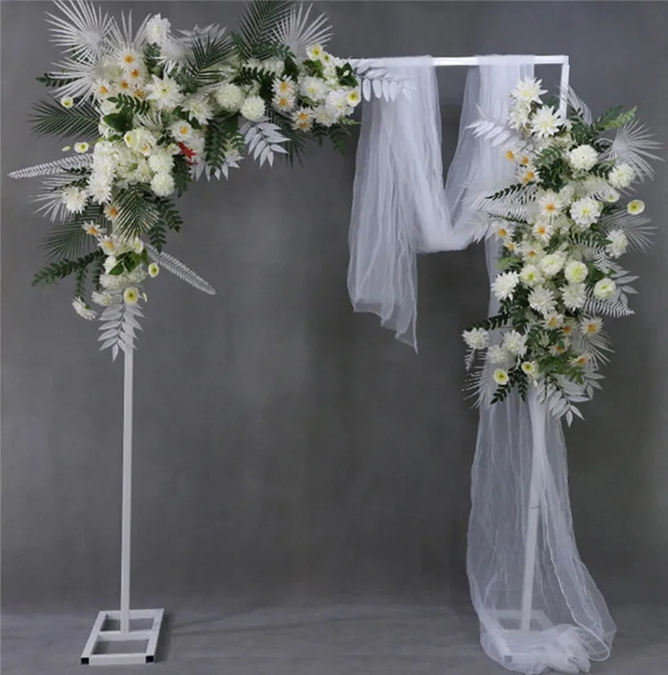 Wedding Photography Backdrop Metal Iron Pipe Flower Balloon Arch Gold Frame Stand for Ceremony Decoration